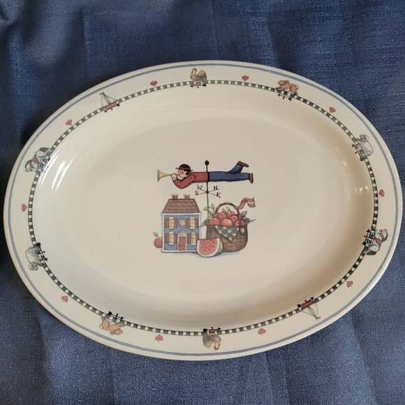 International Tableworks Windy Hill Serving Plate & Platter Susan Winget - Picture 2 of 5